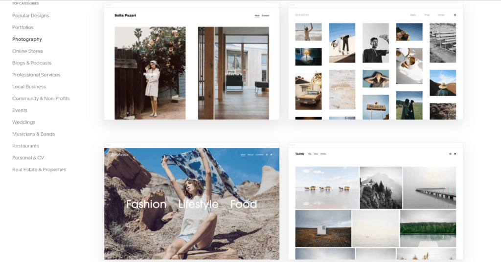 Website Builders squarespace